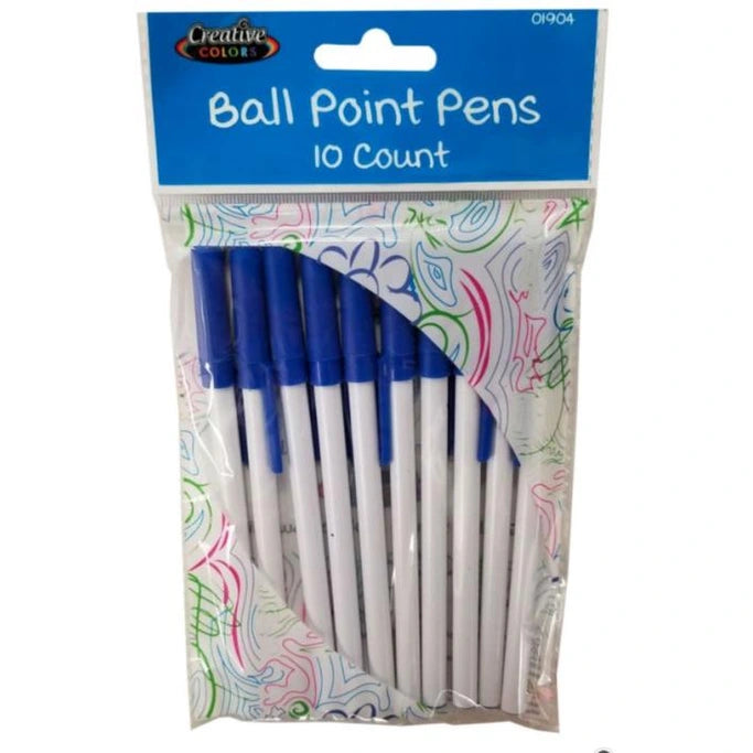 10 CT BLUE STICK PENS